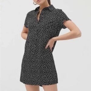 Urban Outfitters Black and White Polka Dot Short Dress
